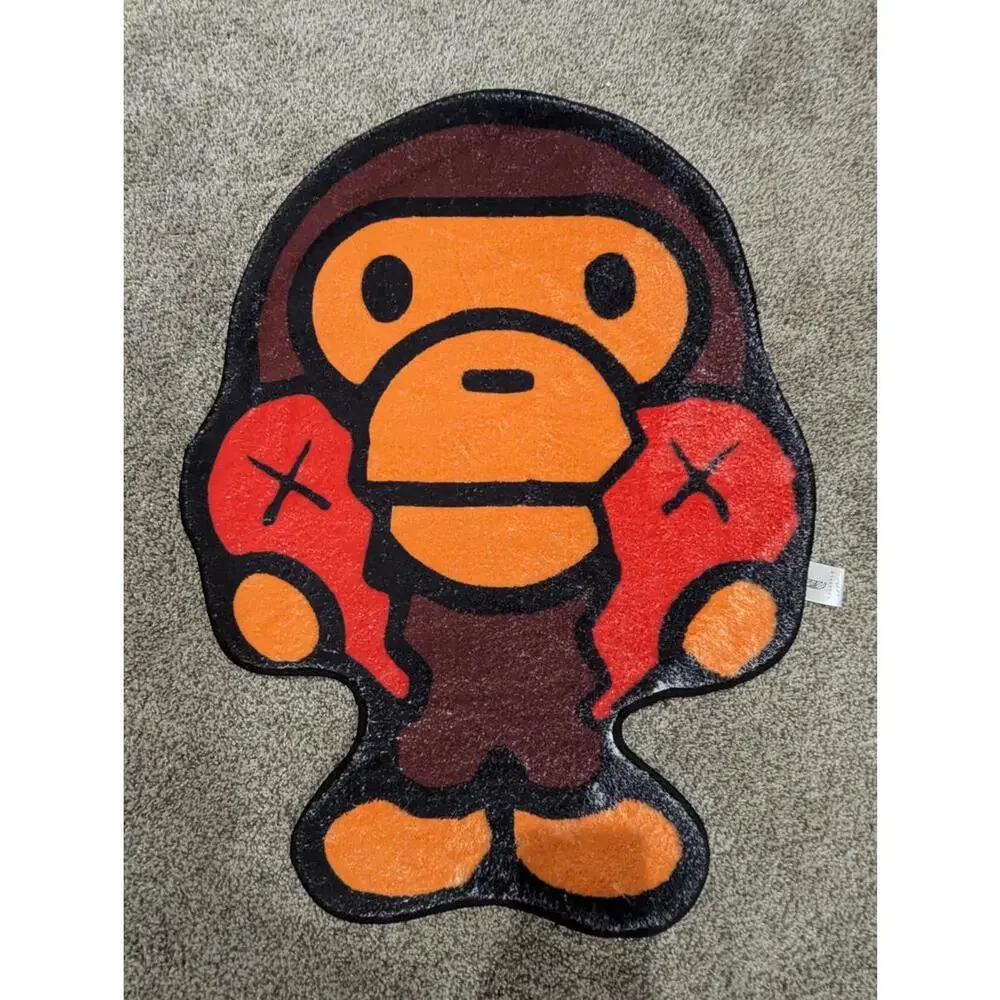 NEW Hypebeast BAPE x KAWS Baby Milo Tufted Rug Ape Monkey 29x25